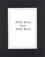 Pack of 32 8x10 Black/White Double Mats Mattes with White Core Bevel Cut for 5x7 Photo + Backing + Bags