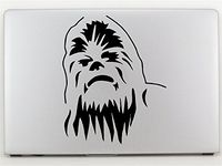 Star Wars Chewbacca Vinyl Decal Sticker for Car Window Laptop Wall Room (Chewbacca head (5.5" inches, Black)