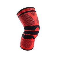DU&HL Knee Sleeve Support Compression Brace Anti Slip Pain Relief for Sports Arthritis Patella Joint Injury Recovery 1pc , red , M