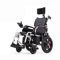 Travel Wheelchair Lightweight Foldable Medical Equipment High Backrest Full Reclining, Foldable Toilet Seat For The Elderly, Suitable For The Elderly, Disabled Walker Assist Devices ( Color : B )