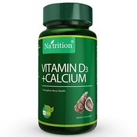 Na'trition Vitamin D3 Plus Calcium Tablets, 80 Tablets per Bottle