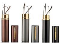 Newbee Fashion -"Pocket" Tube Readers +1.50 Easy Compact On The Go Small Compact Pen Clip Portable Hard Case Classic Spring Hinge