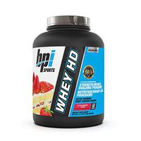 BPI Sports Whey Hd Ultra Premium Protein Powder, Strawberry Cake, 4.1 Lb