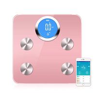 Large Display Digital Bathroom Scale, Easy-to-Read Electronic Scale for Precise Body Weighing Glass Ultra-Thin Platform, Measuring Weight CQOZ (Color : A)