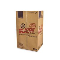 RAW Classic Natural Unrefined Rolling Papers - Pre Rolled Cones - 98 Special Size - 1400 Cones Per Box