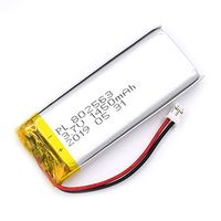 AKZYTUE 3.7V 1450mAh 802563 Lipo Battery Rechargeable Lithium Polymer ion Battery Pack with JST Connector