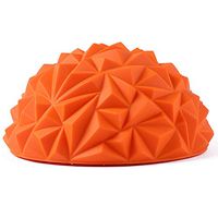 Iusun Muscle Massage Ball Spiky Therapy PVC Foot Trigger Point Stress Relief Assist Trainer Loop Exercise for Workout Gym Fitness Pilates Training Yoga (Orange)