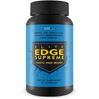 Elite Edge Supreme Testo No2 Boost - Energy and Circulation - Athletic Performance - Lean Muscle - Improved Male Energy - Improved Male Function - Feel Youthful Alpha Power