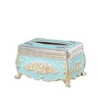 T-ZJHC European Paper Towel Tray Living Room Hotel Paper Pumping Box Simple and Lovely Creative Coffee Table Napkin Tray, Yinlan