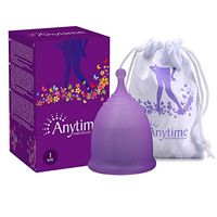 High Quality Menstrual Cup- FDA Approved- Reusable Period Cup-Soft, Flexible, Reusable Medical-Grade Silicone (Purple, Medium（25ml）)