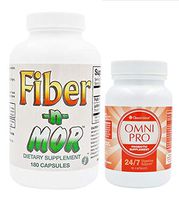 24/7 Digestive Support, Authentic Omnitrition {Bundle} Includes: Fiber~n~Mor - 180 Capsules, Omni Pro (Probiotic Supplement) 90 Capsules