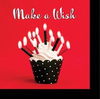 16-Count Paper Beverage Napkins, Cupcake Blowout Make A Wish