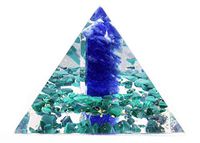 Orgonite Orgone Pyramid - Energy Generator - Healing - Crystal Gemstone - Quartz Malachite - Powerful Healing Tool
