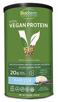 Biochem 100% Vegan Plant Protein - Vanilla Flavor - 11.4 oz - Easily Digestible - Amino Acid - Cranberry - KETO-Friendly - Hemp Seed - Pea Protein - Refreshing Taste - Supports Healthy Immune System