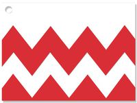 Red Chevron Stripe Theme Gift Cards3-3/4x2-3/4" (30 unit, 6 pack per unit.)