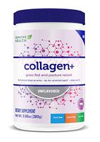 Genuine Health Collagen+, Unflavored Hydrolyzed Bovine Collagen Powder, Grass Fed, 9.88oz Tub