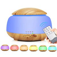 Daroma 300ml Essential Oil Diffuser, Ultrasonic Aromatherapy Electric Air Scent Fragrance Cool Mist Room Humidifier Night Lamp Home Office Gift, Light Wood Grain