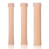 Kalevel 3pcs Toe Sleeve Protectors Open Toe Tubes Gel Fabric Finger Caps for Corns, Blisters, Hammertoes (Mixed)
