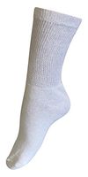 Diabetic Mens Crew Socks (3 Pack) 10-13, White, Made in The USA
