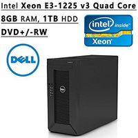 Dell Flagship PowerEdge T20 tower Server System| Intel Xeon E3-1225 v3 3.2GHz Quad Core| 8GB RAM | 1TB HDD| DVD RW | No Operating System | Black
