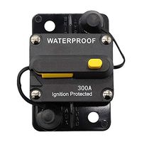 ANJOSHI 300Amp Circuit Breaker 50A-300A with Manual Reset Switch Waterproof Fuse Holder Inline Fuse Breaker for Trolling Motor Auto Car Marine Boat Bike Stereo Audio System Protection 12V-36VDC