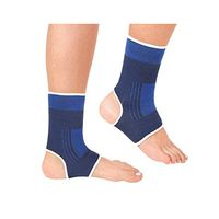 PU Health Physiotherapy Ankle Support Compression Therapy Anklets for Athletes, Blue, 0.2 Pounds