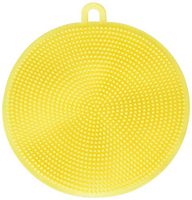 HG HGROPE Silicone Scrubber Dish Wash Cloth Dirt Cleaning for Kitchen Bathroom, Yellow