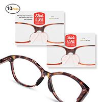 SMARTTOP Eyeglass Nose Pads,10 Pairs Soft Silicone Thin Anti-Slip Nose Pad for Eyeglasses Sunglasses Reading Glasses (1mm,Clear)