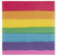 Blue Panda Gay Pride Disposable Paper Napkins, Rainbow Flag (6.5 x 6.5 in, 150 Pack)