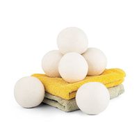 Cute Sheep Wool Dryer Balls,Pack of 6 XL 2.8",Fabric Softener - Reusable,Reduces Drying Time