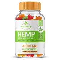 Organic Hemp Gummies Premium 4500 M G High Potency | Anxiety & Stress Relief, Sleep Aid | 50mg M G per Fruity Gummy Bear | Organic Hemp Made in USA