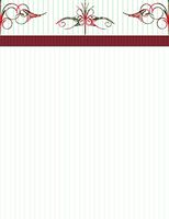 NEW Red Geometric Letterhead Stationery Paper 26 Sheets