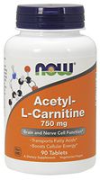 NOW® Acetyl-L Carnitine, 750 mg, 90 Tablets