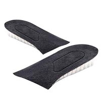 SUPVOX Height Increase Insole Half Elevator Insole Invisible Heel Inserts Shoe Lift for Men Women Sport (Blackï¼‰