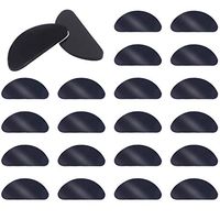 20 Pairs 1 mm Silicone Nose Pads Adhesive Glasses Pads Non-Slip Eyeglass Pads for Eyeglasses Sunglasses Black