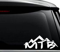 Mountain Bike Downhill Biking Decal Sticker For Use On Laptop, Helmet, Car, Truck, Motorcycle, Windows, Bumper, Wall, and Decor Size- [6 inch] / [15 cm] Wide / Color- Gloss White