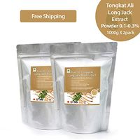 Pure 200:1 Tongkat Ali Long Jack Eurycoma longifolia Root Extract Eurycomanone Bio-Active Phytonutrient (1000g) Effective Men Performance Testo Endurance Immunity & Strength Booster 2 Packs