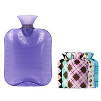 FANCY PUMPKIN 2L Hot Water Bottle +Random Flannel Cover Hot & Cold Relief