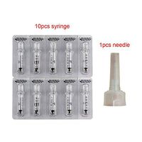 JYY 10PCS Replacement Hyaluron Aicd Pen Accessories,Non Invasive Wrinkle Removal Syringe Injection Atomizer Tool (10pcs 0.3ml Ampoule Head +1pc Taking Medicine Needle)