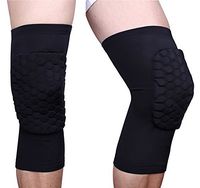 Anser 1PCS FS001 Basketball Compression Short Sleeve Knee Pads Protective Pad (L, White)