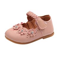 Respctful✿ Toddler Baby Girls Mary Jane Flats Princess Dress Shoes Summer Leather Sandals Ballerina Wedding Party Shoes Pink