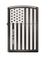 Zippo Flag Black Ice Windproof Pocket Lighter New