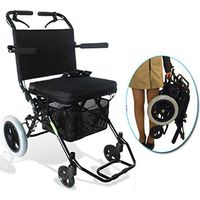 TYJ-USA Walker Lightweight Folding Aluminum Alloy Convenient Elderly Manual Walker Cart (Color : Black, Size : 805690cm)