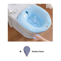 Sitz Bath for Over The Toilet, Perineal Soaking Bath Tub Kit, Pregnant Women Elderly Portable Toilet Bowls Bidets for Cleanse Vagina Or Anal Region,2pcs*Blue(b)
