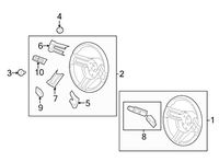 2010-2014 Ford Mustang Shelby GT500 Steering Wheel Black Leather OEM CR3Z3600AB