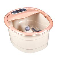 GJJ Foot Tub, Heated Footbath, Electric Massage Foot Massage Machine, Constant Temperature Foot Bath Barrel Home,Brown,A