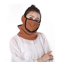 Flyusa Autumn Winter Anti-dust Windproof Mouth Mask Neck Warmers Face Ear Warmers Unisex for Men and Women,Khaki