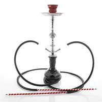 Hookah 20" Black 2 hose shisha nargila bar narguile nargile best prices ever