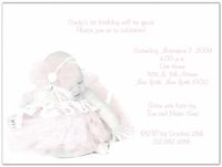 Wee Ballerina First Birthday Invitations - Set of 20