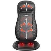 Back Massager for Chair, RENPHO Shiatsu Chair Massager with Heat and Vibration for Neck, Back, Shoulders, Height Adjustable, Use at Home & Office